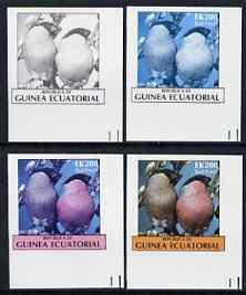 Equatorial Guinea 1977 Birds EK200 (Bull Finch) set of 4 ...