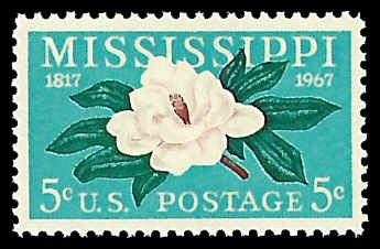 PCBstamps     US #1337 5c Mississippi Statehood, MNH, (32)