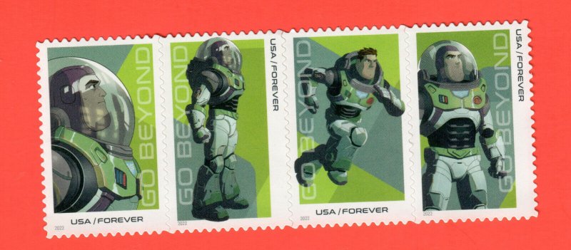 5709-12 Go Beyond Buzz Lightyear (Horizantal Strip Clear Perforations) MNH