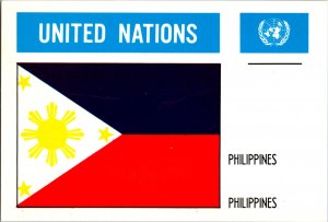 United Nations, Worldwide Government Postal Card, New York, Flags, Philippines