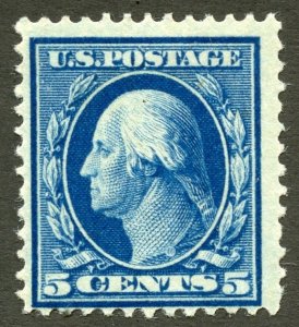 United States Scott 378 MNHOG - 1911 5c Washington - SCV $65.00