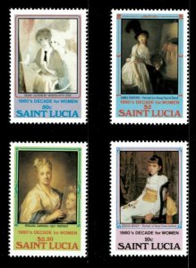 St. Lucia 1981 - Decade for Women, Paintings - Set of 4v - Scott 573-76 - MNH