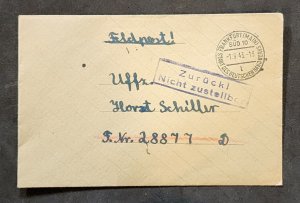 RARE WWII German Feldpost SEALED Letter KC Holder Luftwaffe HORST SCHILLER KIA