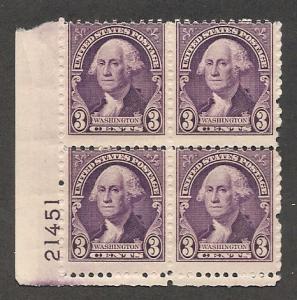 #720  3c George Washington (violet)