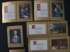 ​POLAND-1967 SC#1551-8  PAINTINGS FROM POLISH MUSEUM-WITH LABLES-MNH-VF