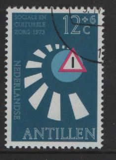 Netherlands Antilles 1973 cancelled traffic safety 12 ct  #