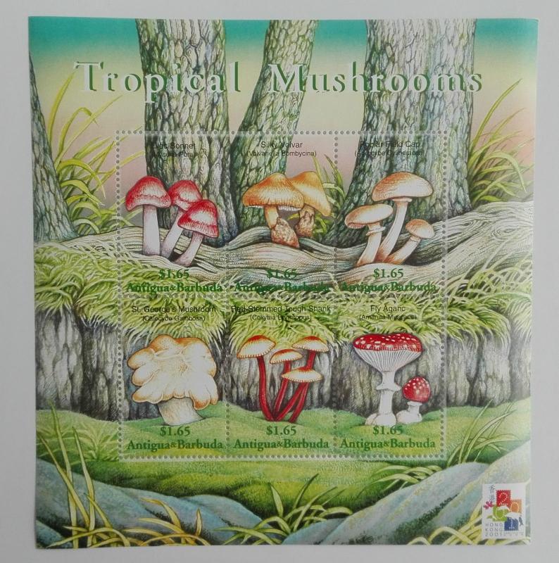 Anitgua Barbuda 2001** Klb.3415-20. Tropical Mushrooms MNH [5;34]