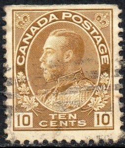 1925 Canada Sg 254 10c bistre-brown Fine Used