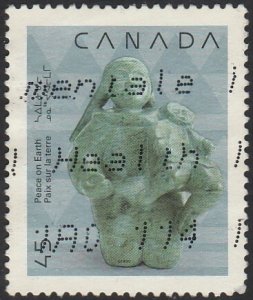 Canada #1295 1990 45c Mother & Child Christmas USED-Fine-NH.