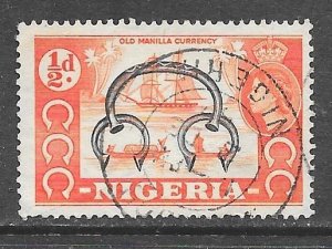 Nigeria 80: 1/2d Old Manilla Currency, used, F-VF