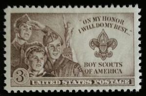 1950 3c Boy Scouts of America, Youth Scott 995 Mint F/VF NH