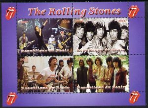 BENIN - 2014 - The Rolling Stones - Perf 4v Sheet - MNH - Private Issue