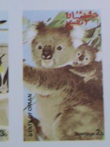 ​OMAN-1973 WORLD FAMOUS LOVELY WILD ANIMALS MNH IMPERF SHEET- VERY FINE