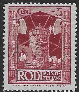 Italy-Rhodes 15 1929 5c   fine mint  hinged