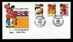Cocos(Keeling) Islands # 108-110 FDC!