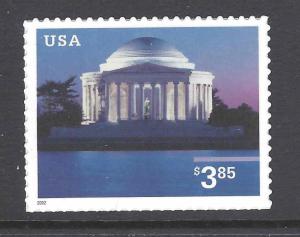 US Scott # 3647 $3.85 Jefferson Memorial 2002 Mint Sing