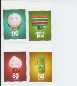 2012 Singapore Local Tea Time Snacks (Scott 1527-30) MNH