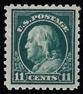 Scott #473 - $90.00 – XF-OG-LH – Breathtaking color. Large margins. Gorgeous!