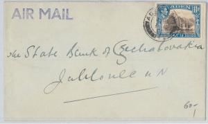 64473  - ADEN - POSTAL HISTORY - AIRMAIL COVER to CZECHOSLOVAKIA !!  1960