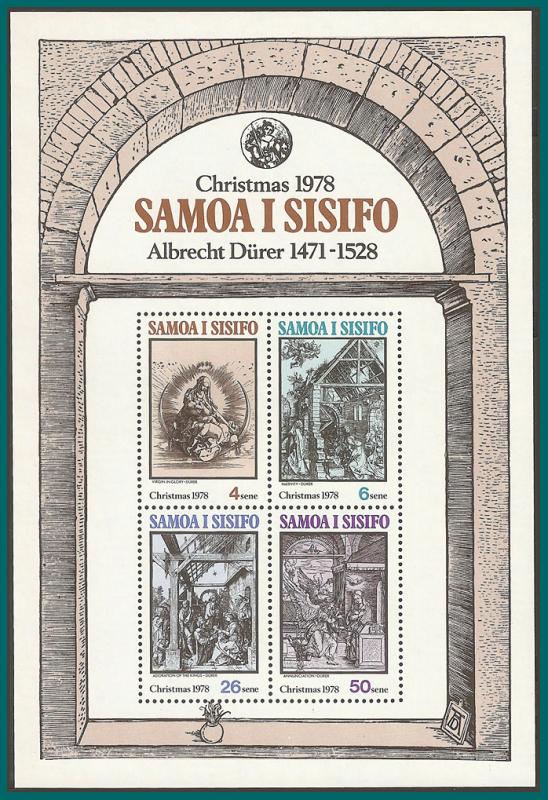 Samoa 1978 Christmas, MS, MNH 498a,SGMS535