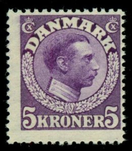 DENMARK #134v 167b) 5kr Chr. X, deep red violet shade, NH F/VF Nielsen cert