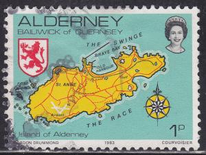 Alderney 1 Map of the Island 1983