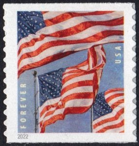 SC#5656 (Forever) U.S. Flags Coil Single: BCA (2022) SA