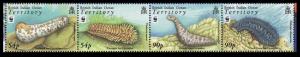 BIOT WWF Sea Cucumbers Strip of 4v SG#392/95 SC#361-64 MI#470-73