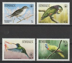 DOMINICA 1984 WWF SG 870/3 MNH