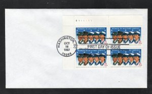 SC# 3174 - Women in Military Service - First Day Cover - Plate Block