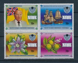 [112532] Niue 1985 OVP Pacific Island Conference flora passion fruit ships  MNH