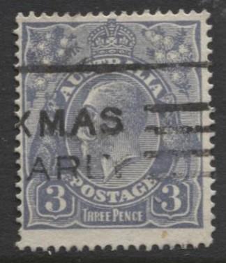 Australia - Scott 30 - KGV Head -1914 - FU - Wmk 9 - Die I -  3p Stamp3