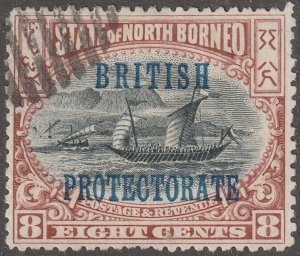 North Borneo, stamp, Scott#111,  used, hinged,  #QB-111