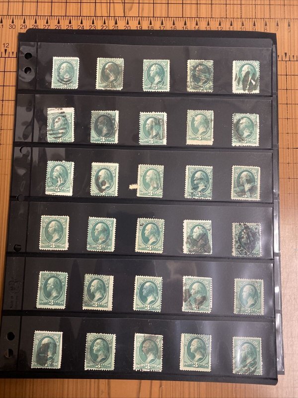 .03 19th Century Washington Fancy Cancel Group. Many Better. 240 Stamps.