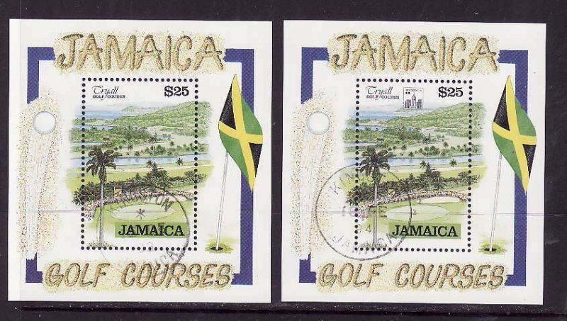 Jamaica-Sc#798-9- id8-two used sheets-Sports-Golf Courses-Hong Kong `94-19