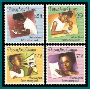 Papua New Guinea 1989 Letter Writing Week, MNH  707-710,SG589-SG592