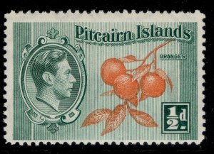 PITCAIRN ISLANDS GVI SG1, ½d orange & green, LH MINT.