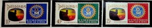 PHILIPPINES Sc 1013,C96-7 NH ISSUE OF 1969 - ROTARY CLUB