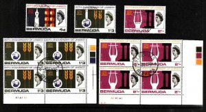 Bermuda-SC#207-9-UNESCO set+2 values in blocks of 4-used-can