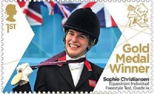 GB ParalympicsGB Gold Medal Winner Single Stamp - Sophie Christiansen Freestyle