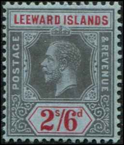 Leeward Islands SC# 56 George V 2sh6d wmk 3 MH