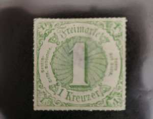 Germany Thurn & Taxis #56 , 1 Kr SCV $13.50