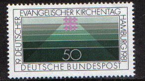 Germany  #1351  MNH  1981   Protestant Convention Hamburg