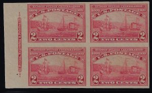 Scott #373 - $160.00 - VF-OG-NH – Left margin block of four.  Showpiece!