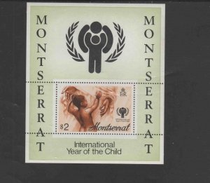 MONTSERRAT #405a  1979  YEAR OF THE CHILD    MINT  VF NH  O.G  S/S  a