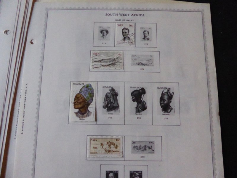 South West Africa 1923-1986 Stamp Collection on Album Pages