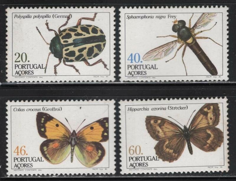 Portugal-Azores 1985 Insects set Sc# 349-52 NH