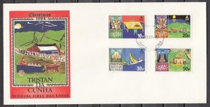 Tristan da Cunha, Scott cat. 364-367. Christmas issue. First day cover. ^