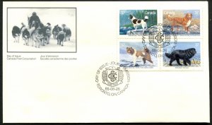 1220a Canada 37c Dogs of Canada blk/4 Official FDC