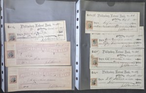 64 checks with revenues 1870s Phillipsburg NJ [y.27]